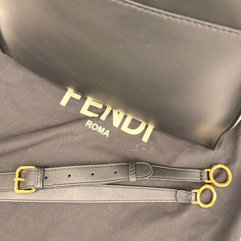 FENDI PEEKABOO包 霧黑 金扣 中號-12