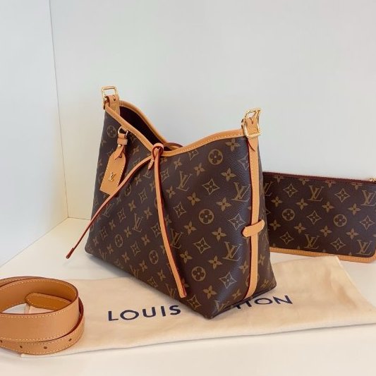 閒置新 路易威登/Louis Vuitton 老花Carryall小號肩背包 芯片款-3