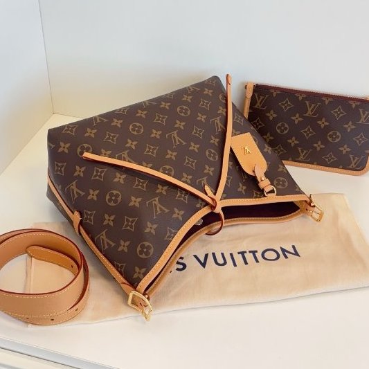 閒置新 路易威登/Louis Vuitton 老花Carryall小號肩背包 芯片款-4