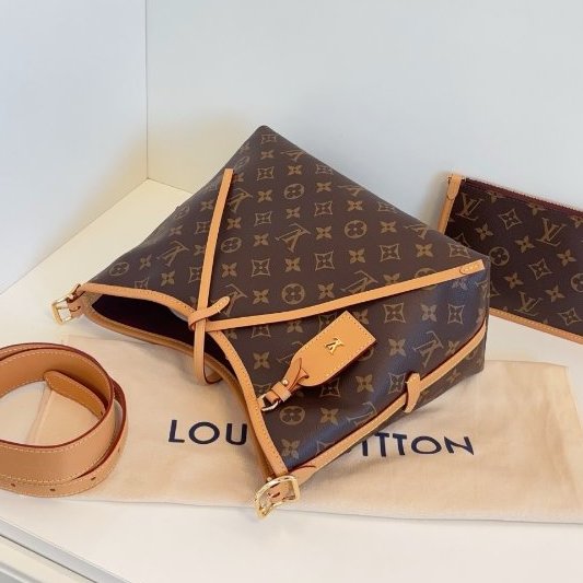 閒置新 路易威登/Louis Vuitton 老花Carryall小號肩背包 芯片款-5