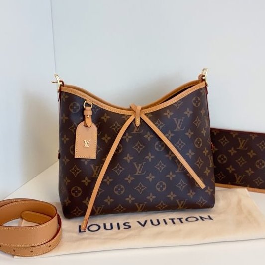 閒置新 路易威登/Louis Vuitton 老花Carryall小號肩背包 芯片款-6