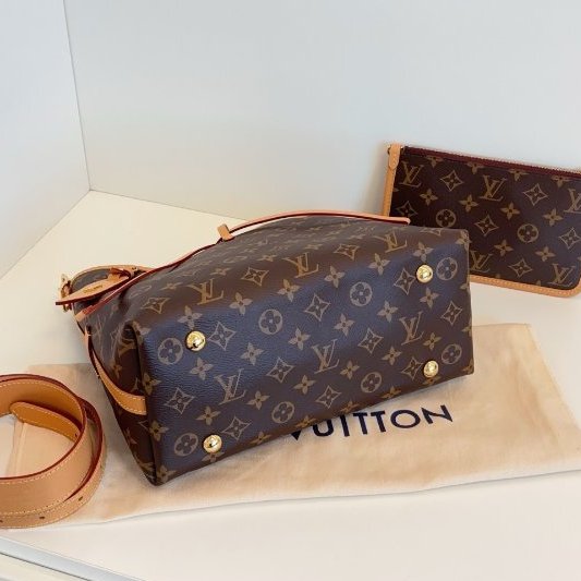 閒置新 路易威登/Louis Vuitton 老花Carryall小號肩背包 芯片款-8