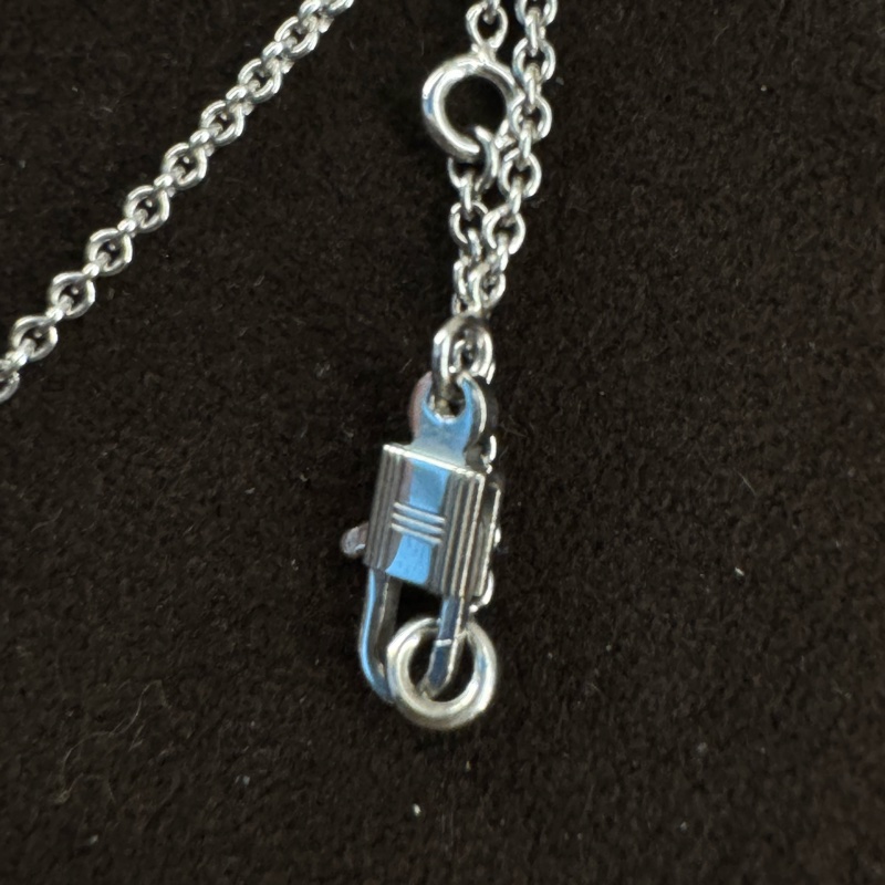 Hermès Amulettes Constance愛馬仕白金滿鑽康康項鍊｜二代新版 Kelly 鎖頭釦-6