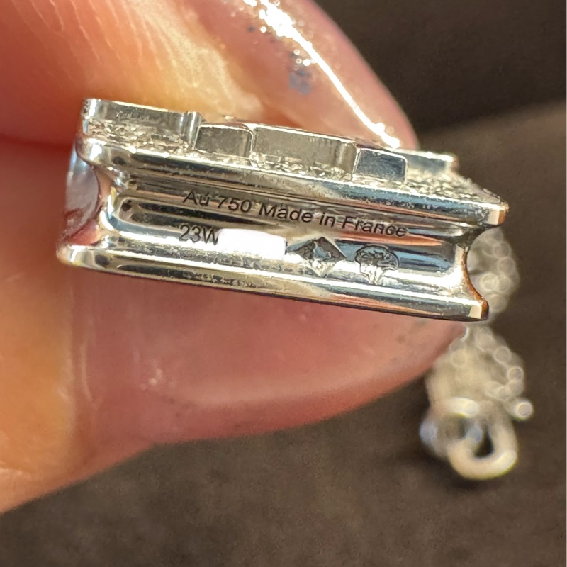 Hermès Amulettes Constance愛馬仕白金滿鑽康康項鍊｜二代新版 Kelly 鎖頭釦-7