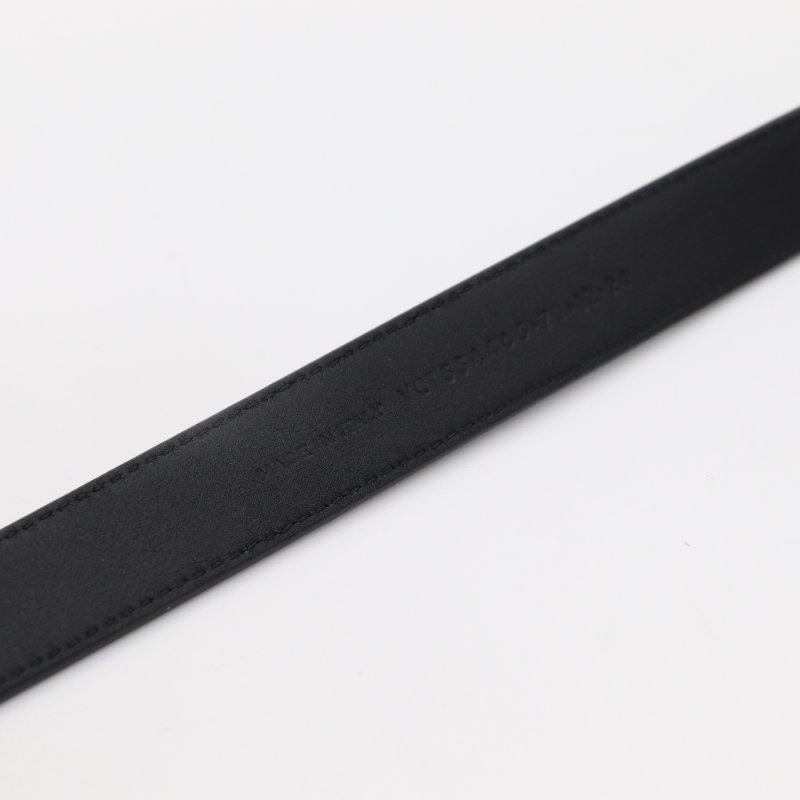 Saint Laurent 聖羅蘭 Cassandre 黑色 皮革 皮帶-3