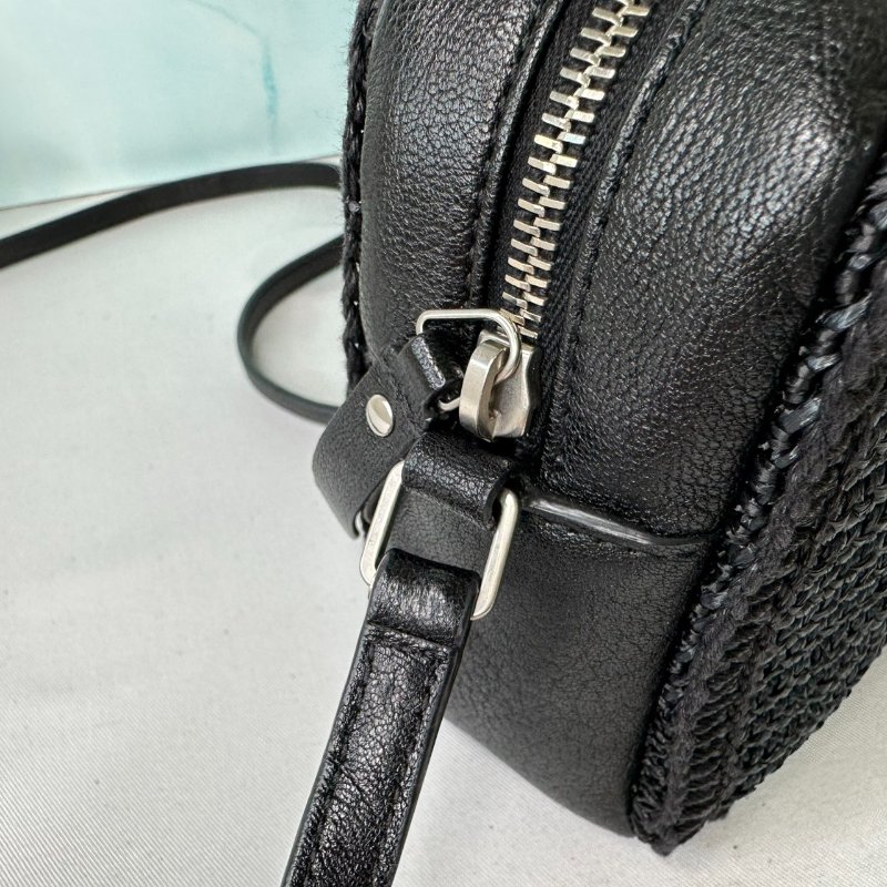 YSL 拉菲草拼皮流蘇相機包-6