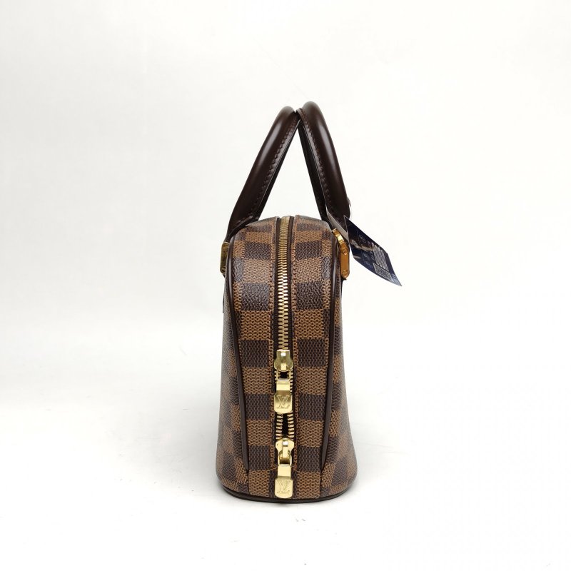 LOUIS VUITTON 中古蘋果手提包棕色棋盤格PVC2002肩背包-3