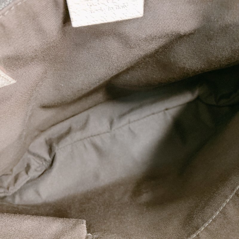 MS0711Gucci 古馳經典帆布 單肩斜挎包 銀扣米色 Shoulder Bag GG Canvas 30CM Beige x PHW-25