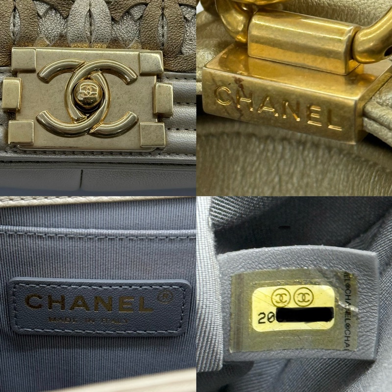 CHANEL 香奈兒 香檳金Boy25肩背包 斜背包 RUNWAY限量秀款-8