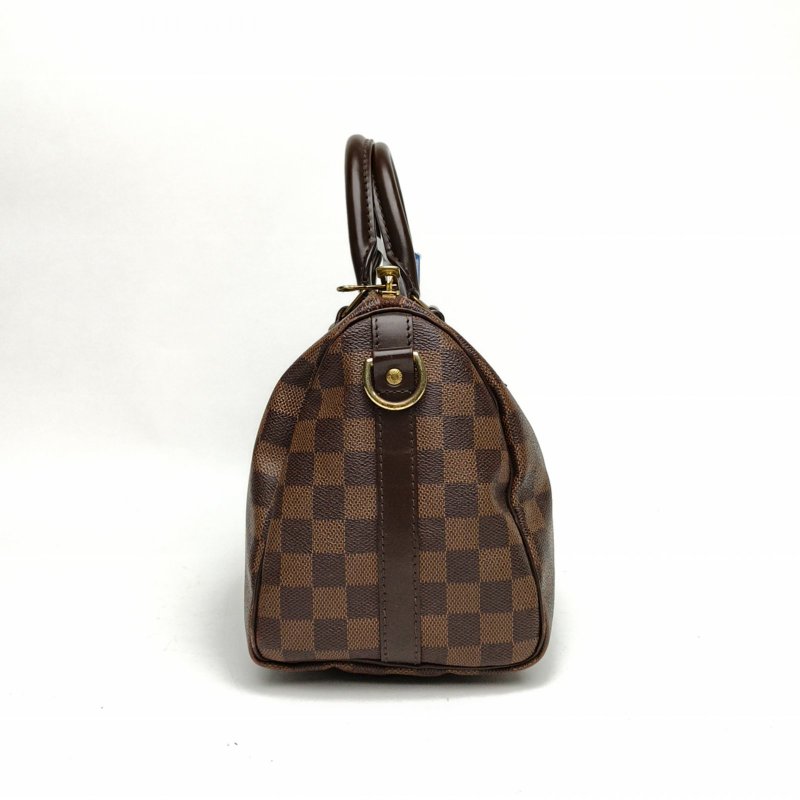 LOUIS VUITTON Speedy25配肩帶棕色棋盤格PVC2013肩背包-1