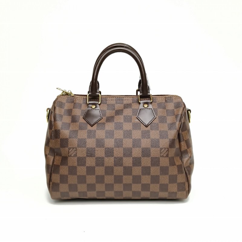 LOUIS VUITTON Speedy25配肩帶棕色棋盤格PVC2013肩背包-2
