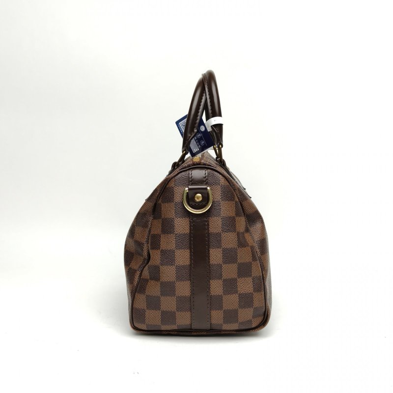 LOUIS VUITTON Speedy25配肩帶棕色棋盤格PVC2013肩背包-3