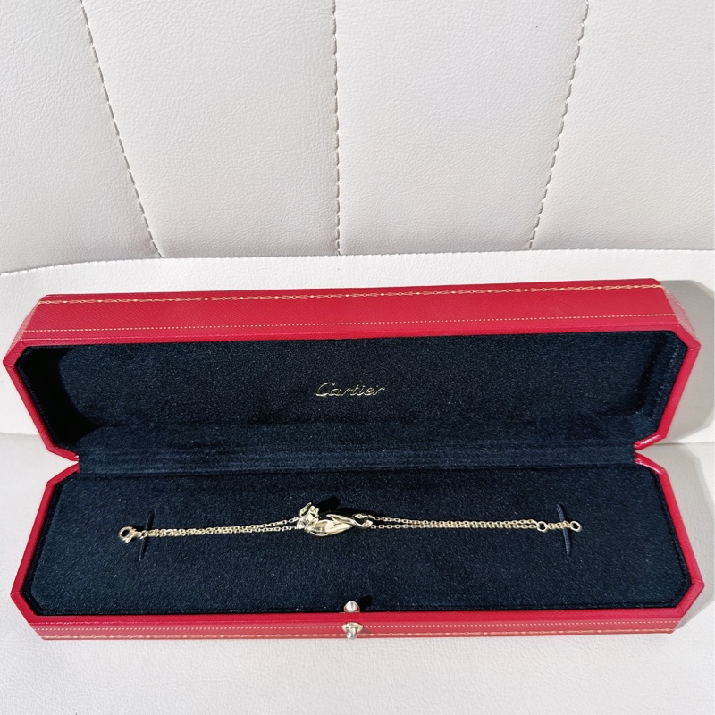 CARTIER卡地亞獵豹系列，18K 黃金大號豹子手鍊-1