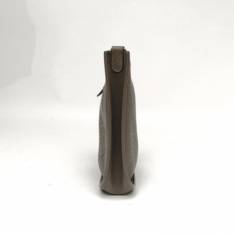 HERMES EvelyneMini16錫器灰TC皮X刻銀扣肩背包-1