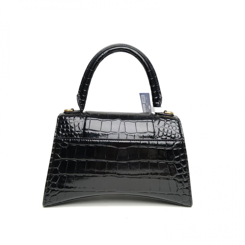 BALENCIAGA Hourglass沙漏S碼黑色牛皮肩背包-2