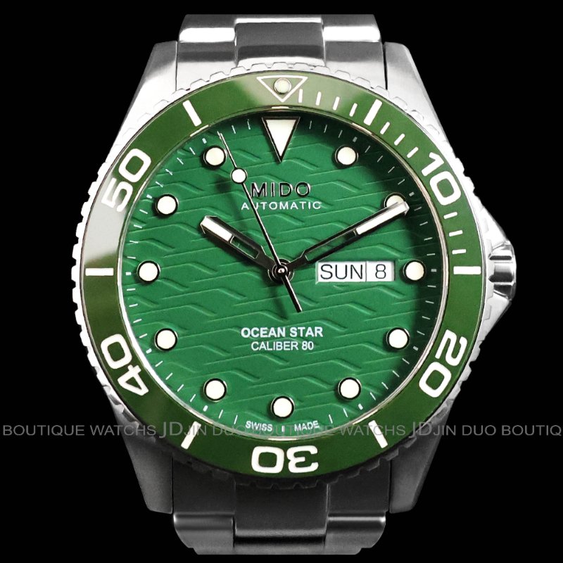 金鐸精品~W905 MIDO 美度 OCEAN STAR 200C海洋之星綠陶瓷圈自動上鍊男用腕錶-0