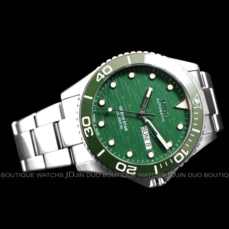 金鐸精品~W905 MIDO 美度 OCEAN STAR 200C海洋之星綠陶瓷圈自動上鍊男用腕錶-1