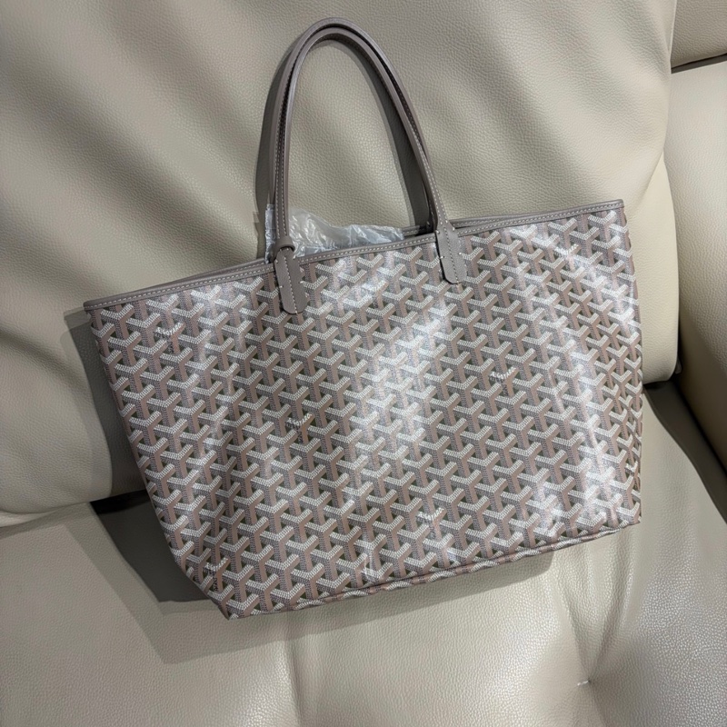 Goyard  稀有70週年限定款 大象灰拼綠松石 托特包  防水布內襯 小號約長34cm 寬15cm 高28cm-1
