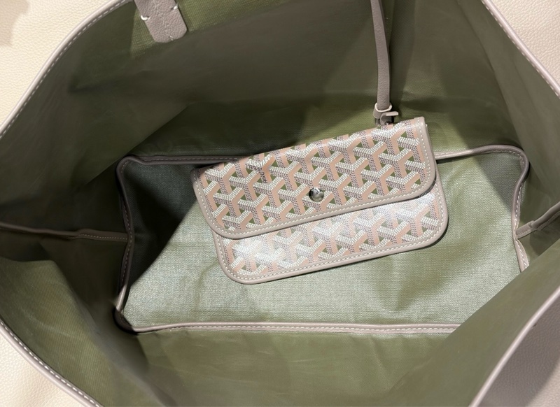 Goyard  稀有70週年限定款 大象灰拼綠松石 托特包  防水布內襯 小號約長34cm 寬15cm 高28cm-2