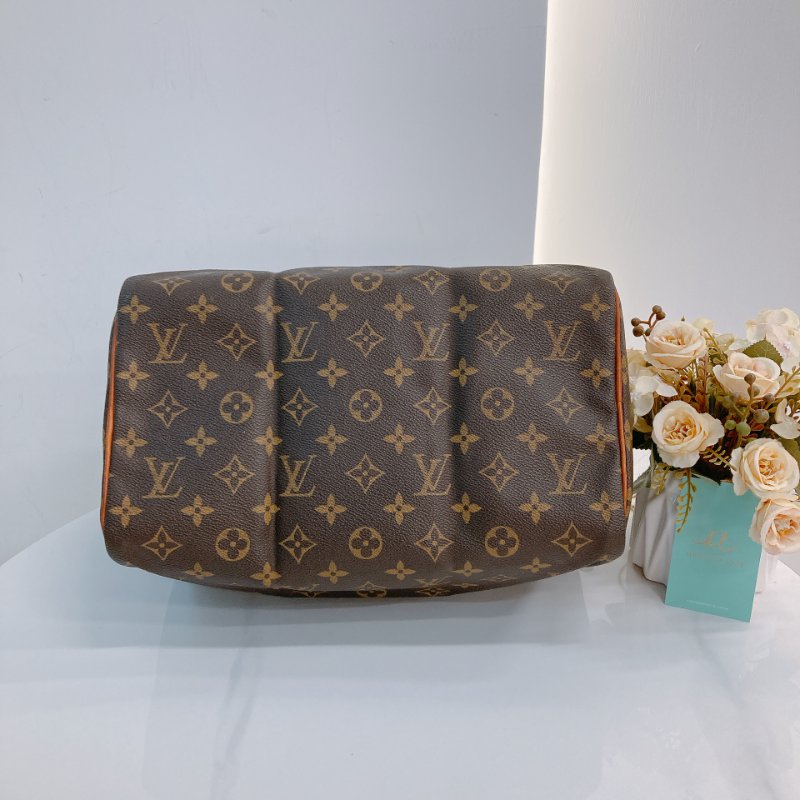 MS0707Louis Vuitton 路易威登經典枕頭包 帆布金扣 Speedy 30 Canvas Monogram x GHW-5