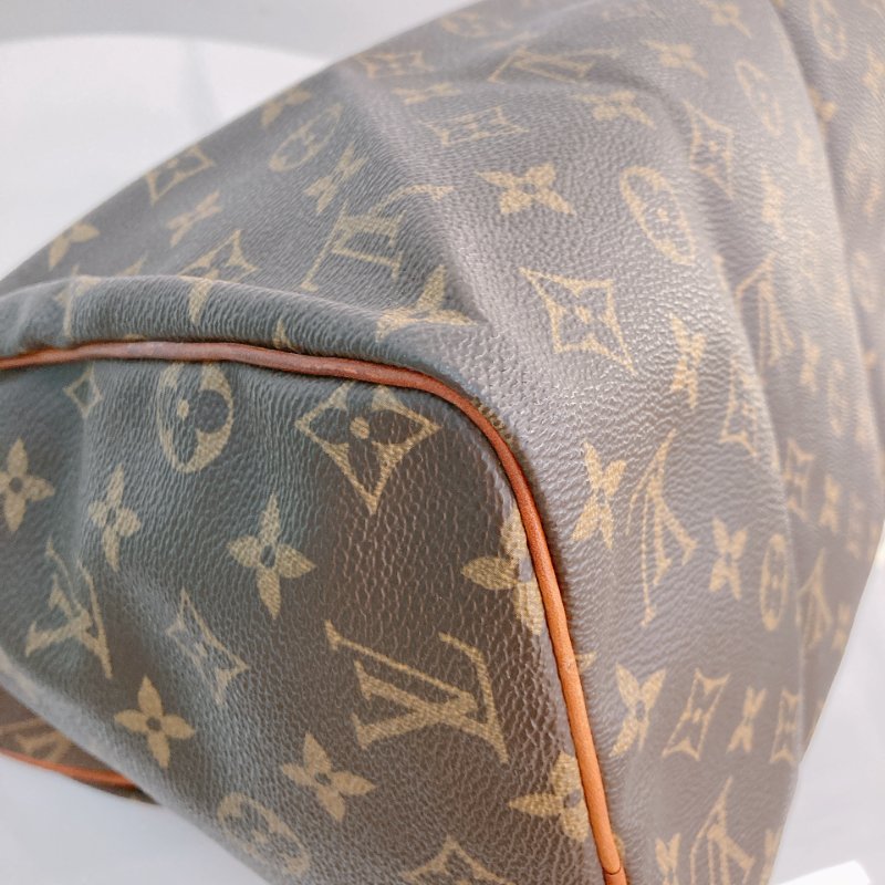 MS0707Louis Vuitton 路易威登經典枕頭包 帆布金扣 Speedy 30 Canvas Monogram x GHW-8
