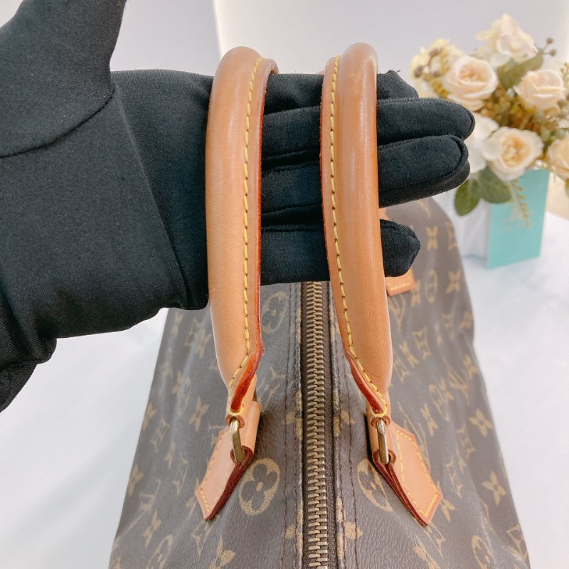MS0707Louis Vuitton 路易威登經典枕頭包 帆布金扣 Speedy 30 Canvas Monogram x GHW-12