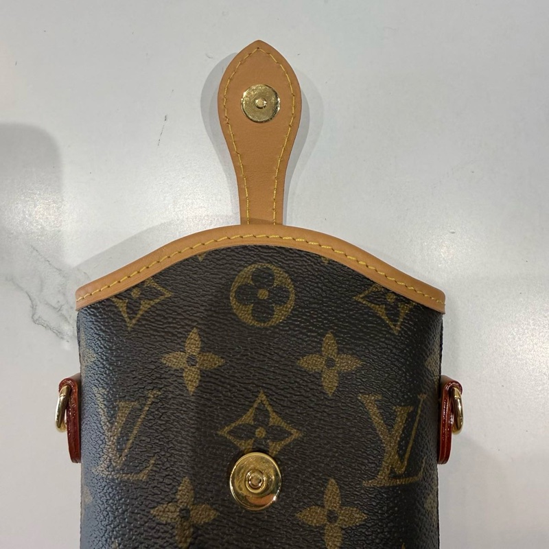 ✨99新🆕路易威登/Louis Vuitton 經典老花fold me迷你薯條包 斜背包 金扣 芯片款💛正品保障-7