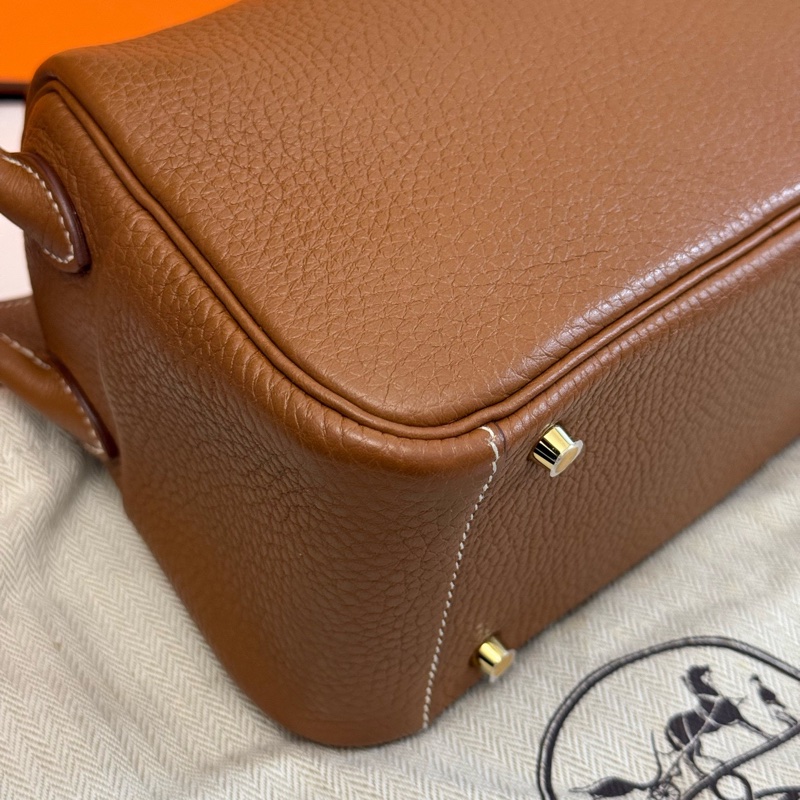 98-99新 Hermes愛馬仕 mini lindy 19金棕金扣手提單肩斜挎包 Z刻 有盒塵袋-3