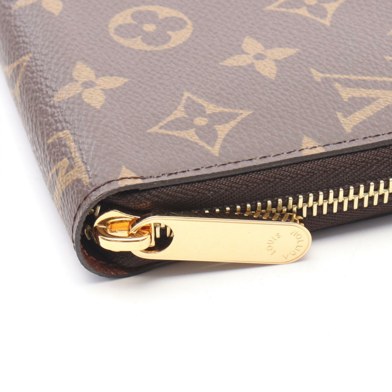 路易威登 Zippy around 長版皮夾 M42616 Monogram 帆布 棕色 二手 男女通用-4