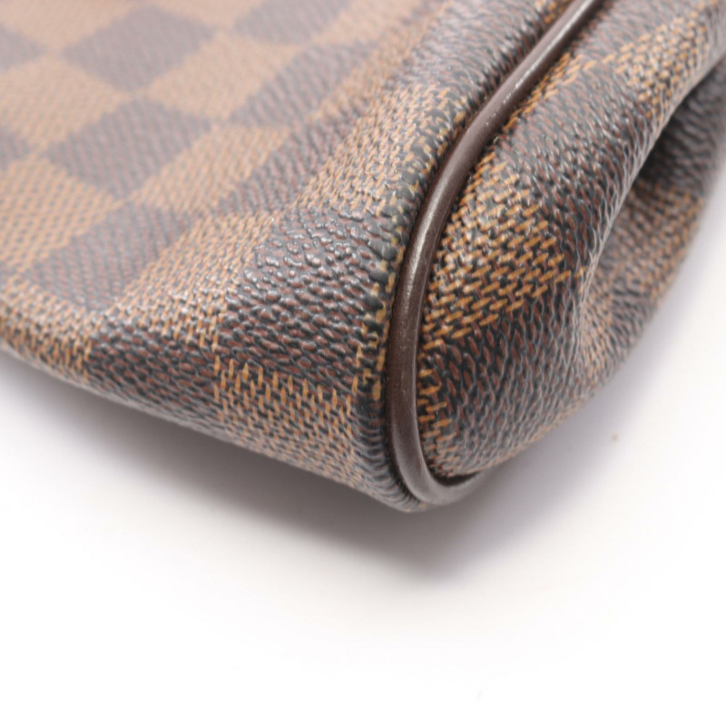 LOUIS VUITTON Eva 單肩手提包 N55213 Damier 帆布皮革 棕色 Ebene 二手-6