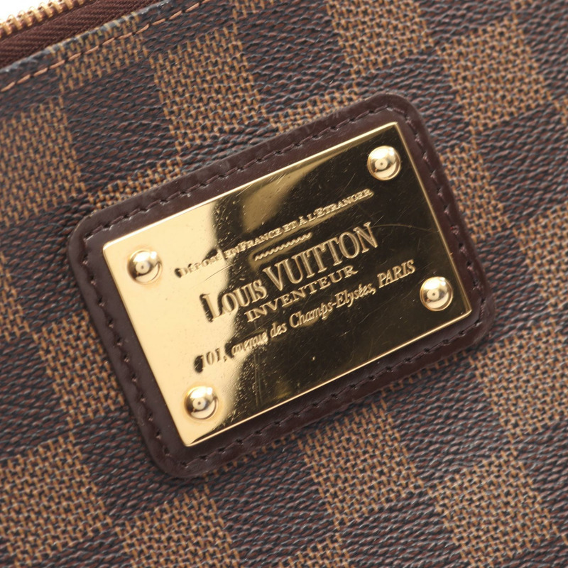 LOUIS VUITTON Eva 單肩手提包 N55213 Damier 帆布皮革 棕色 Ebene 二手-7