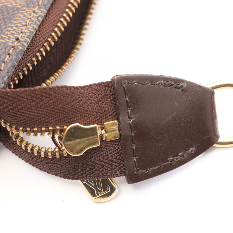 LOUIS VUITTON Eva 單肩手提包 N55213 Damier 帆布皮革 棕色 Ebene 二手-8