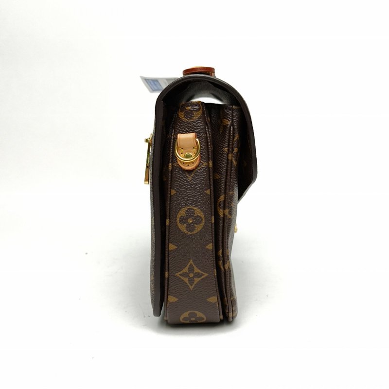 LOUIS VUITTON MetisPochette郵差包老花PVC金扣晶片肩背包-1