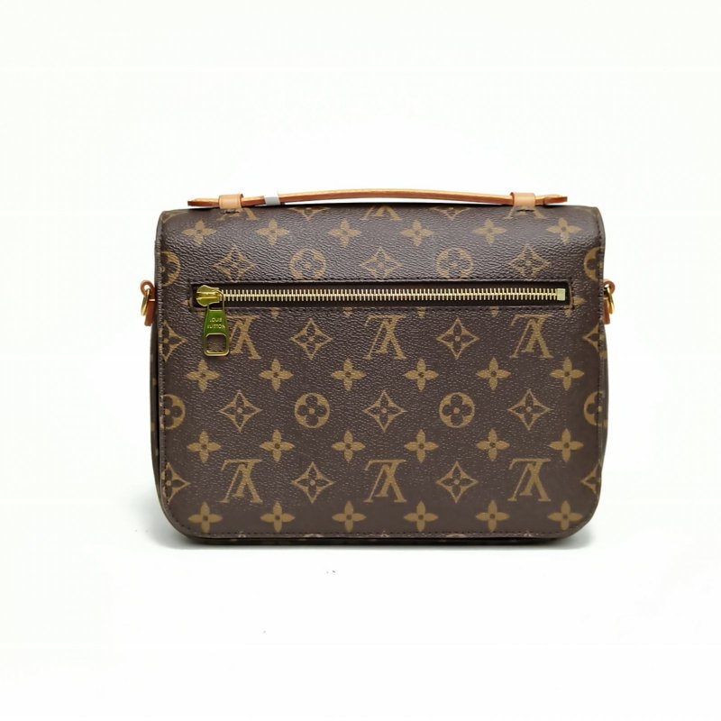 LOUIS VUITTON MetisPochette郵差包老花PVC金扣晶片肩背包-2