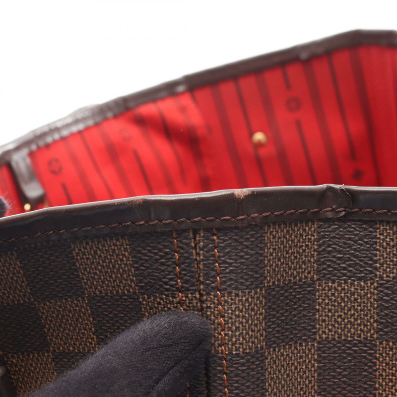 路易威登 Neverfull MM 肩背手提包 N51105 Damier 帆布 Ebene 二手 LV-6