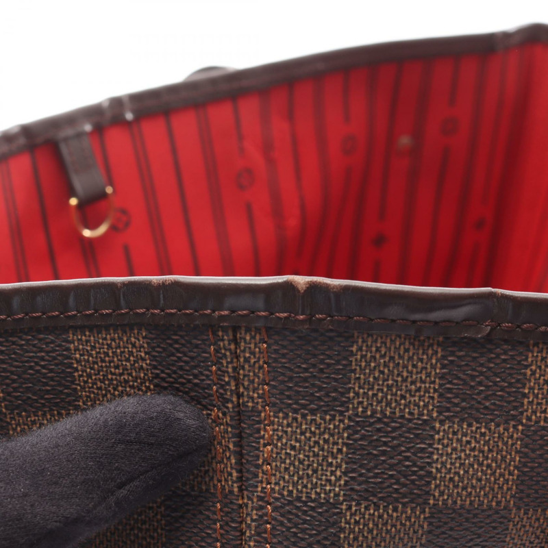 路易威登 Neverfull MM 肩背手提包 N51105 Damier 帆布 Ebene 二手 LV-7