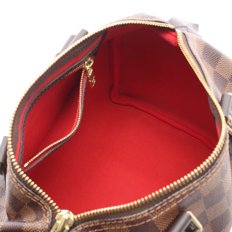 路易威登 Speedy 25 手提包 N41365 Damier 帆布 Ebene 皮革 二手 女士 LV-2