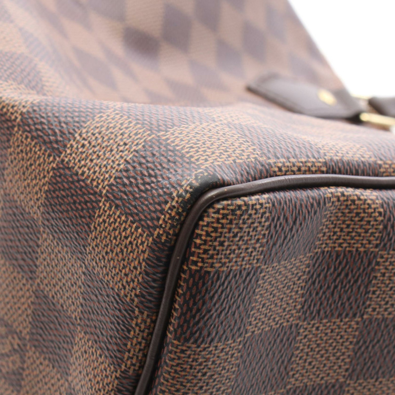 路易威登 Speedy 25 手提包 N41365 Damier 帆布 Ebene 皮革 二手 女士 LV-6