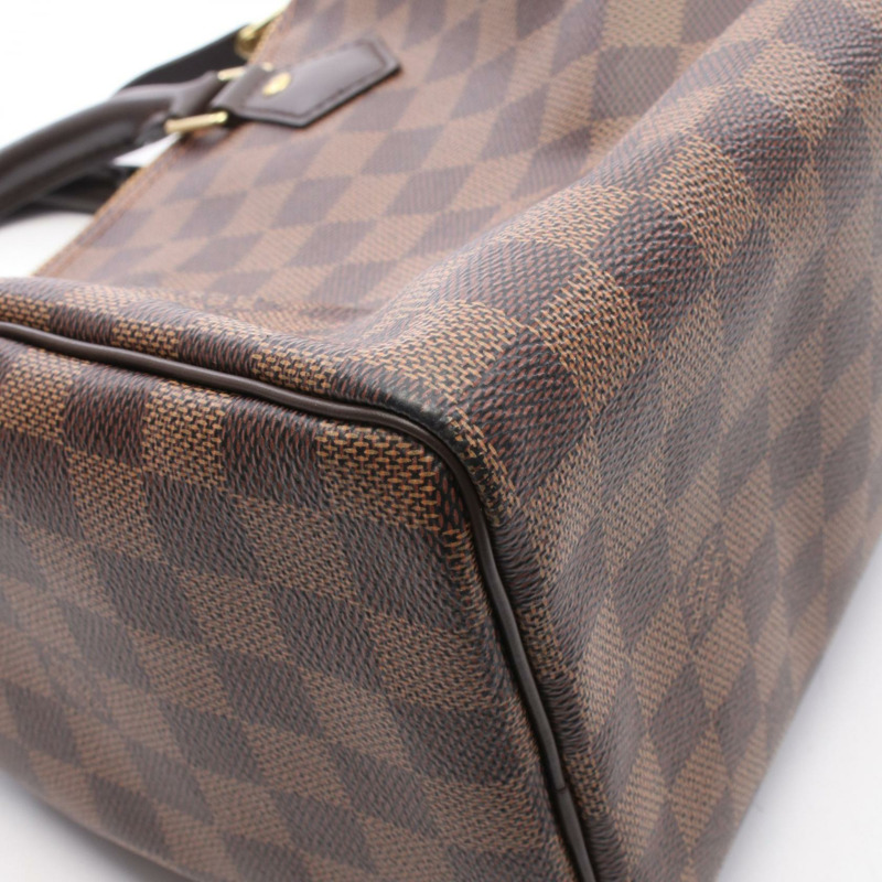 路易威登 Speedy 25 手提包 N41365 Damier 帆布 Ebene 皮革 二手 女士 LV-7