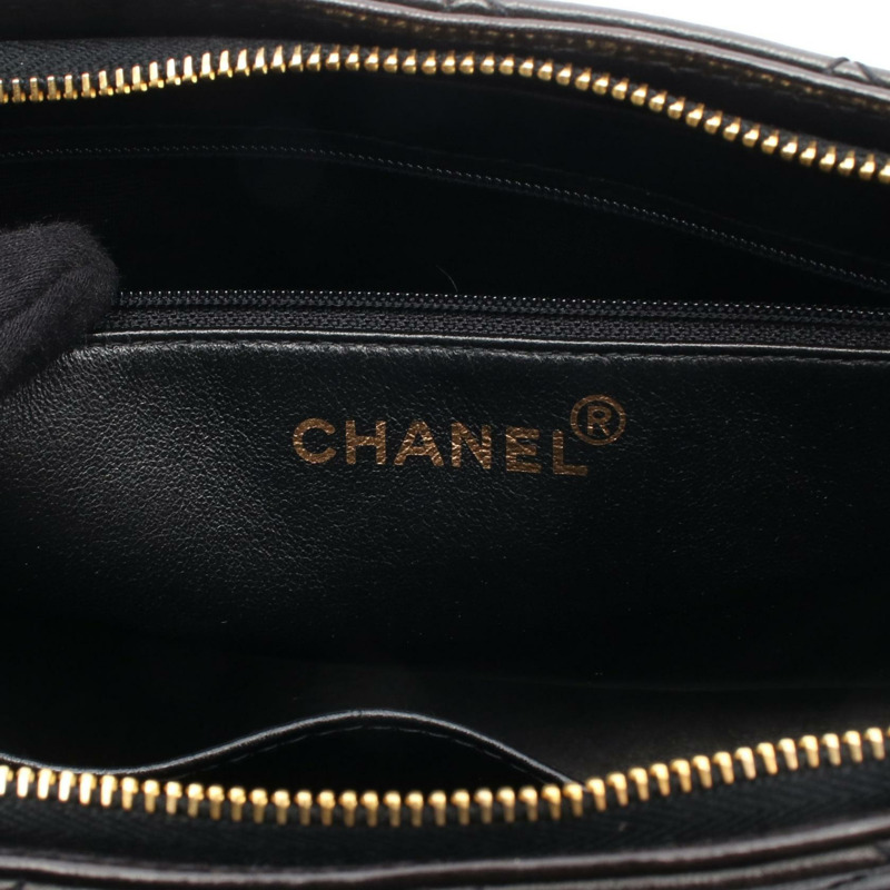 香奈兒 (CHANEL) Matelasse 單肩包，羊皮材質，黑色，二手，女士 Coco CC-3