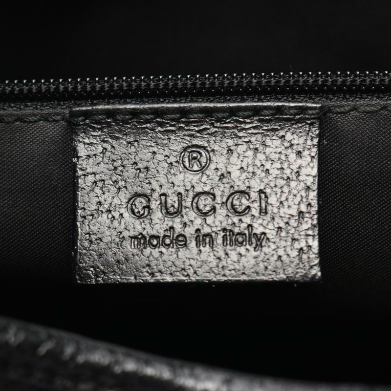 GUCCI Jackie 黑色真皮單肩包,二手女款-3
