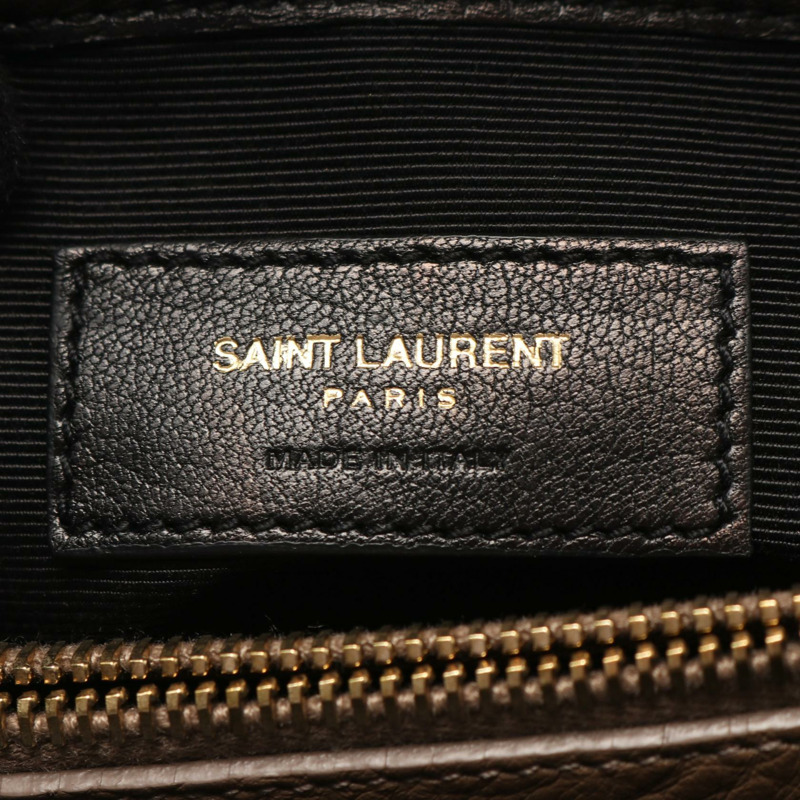 SAINT LAURENT PARIS 2WAY 單肩手提包 皮革 米色 二手 女士-3