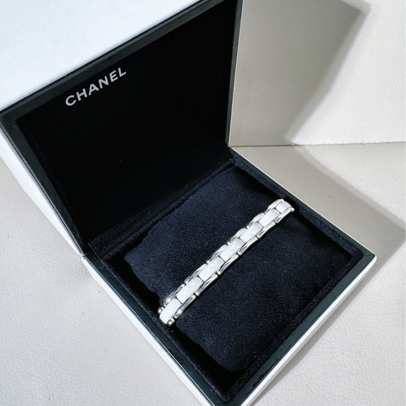 Chanel香奈兒 ultra系列 白陶瓷手鍊,T17碼-2