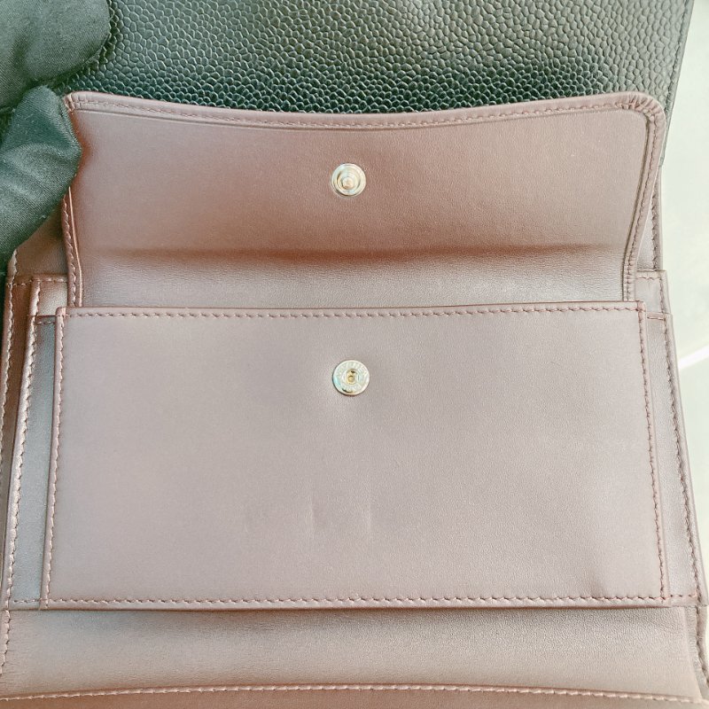 MS0706 Chanel 香奈兒荔枝皮長款經典錢包 黑色銀扣 Classic Flap Long Wallet Grainied Calfskin Caviar Black x PHW-16