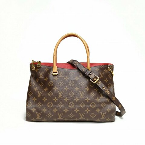 LOUIS VUITTON Pallas傳奇大號34老花PVC金扣2015肩背包