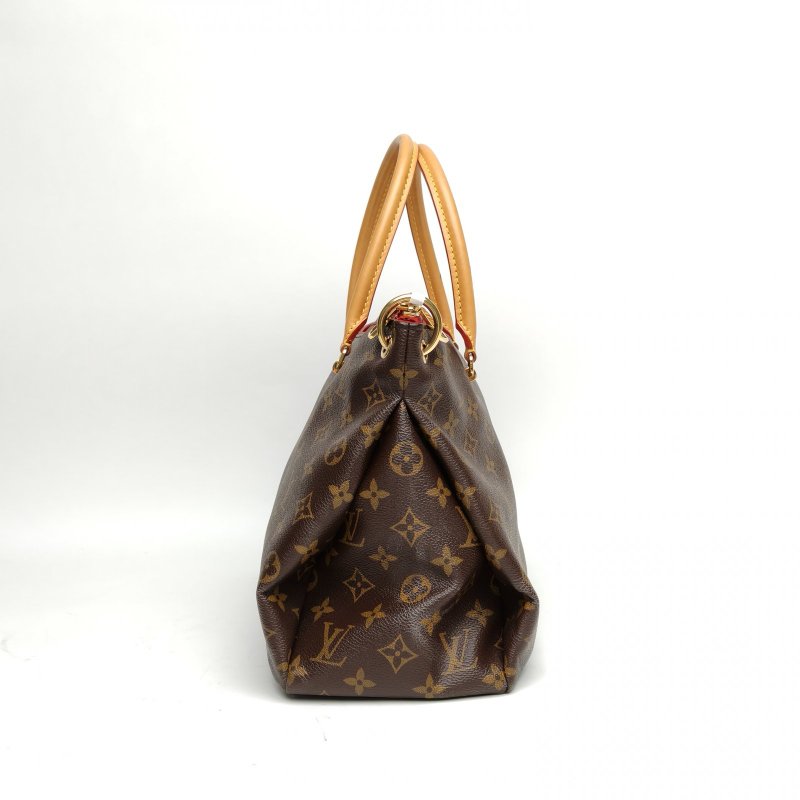 LOUIS VUITTON Pallas傳奇大號34老花PVC金扣2015肩背包-3