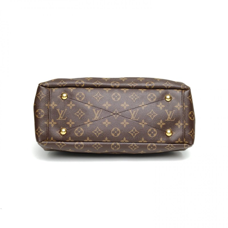 LOUIS VUITTON Pallas傳奇大號34老花PVC金扣2015肩背包-4