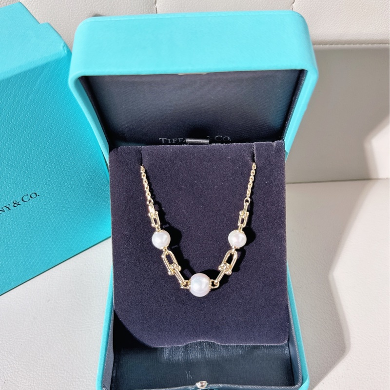 Tiffany 蒂芙尼 18K 金珍珠項鍊，爆款 Hardware 系列-1