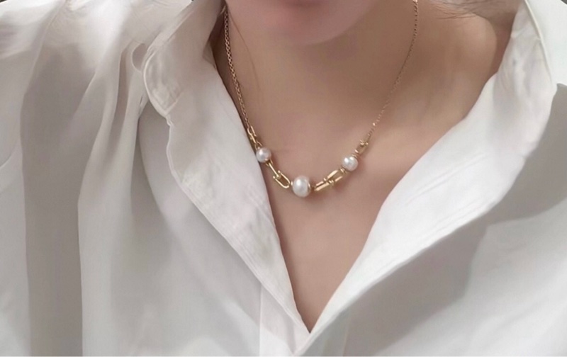 Tiffany 蒂芙尼 18K 金珍珠項鍊，爆款 Hardware 系列-6
