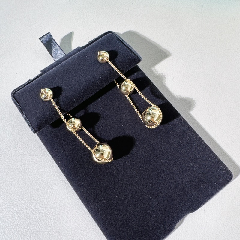 Tiffany & Co. 蒂芙尼 hardwear 金球耳環，經典18k 金三重奏-4